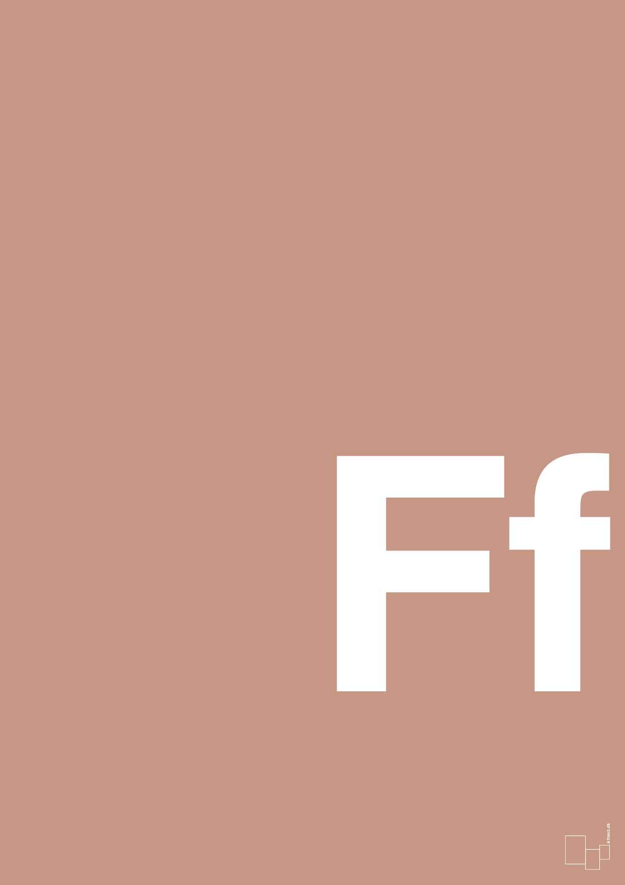 plakat: Bogstav Ff - powder-Bogstaver-A1two3
