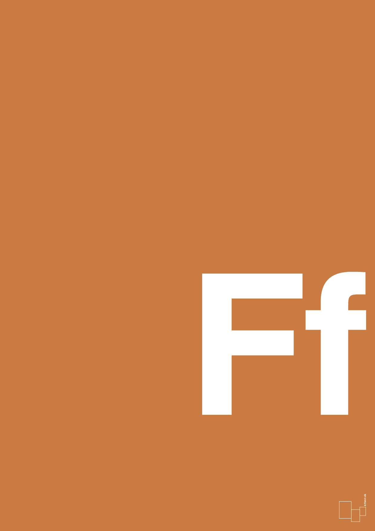 plakat: Bogstav Ff - rumba orange-Bogstaver-A1two3
