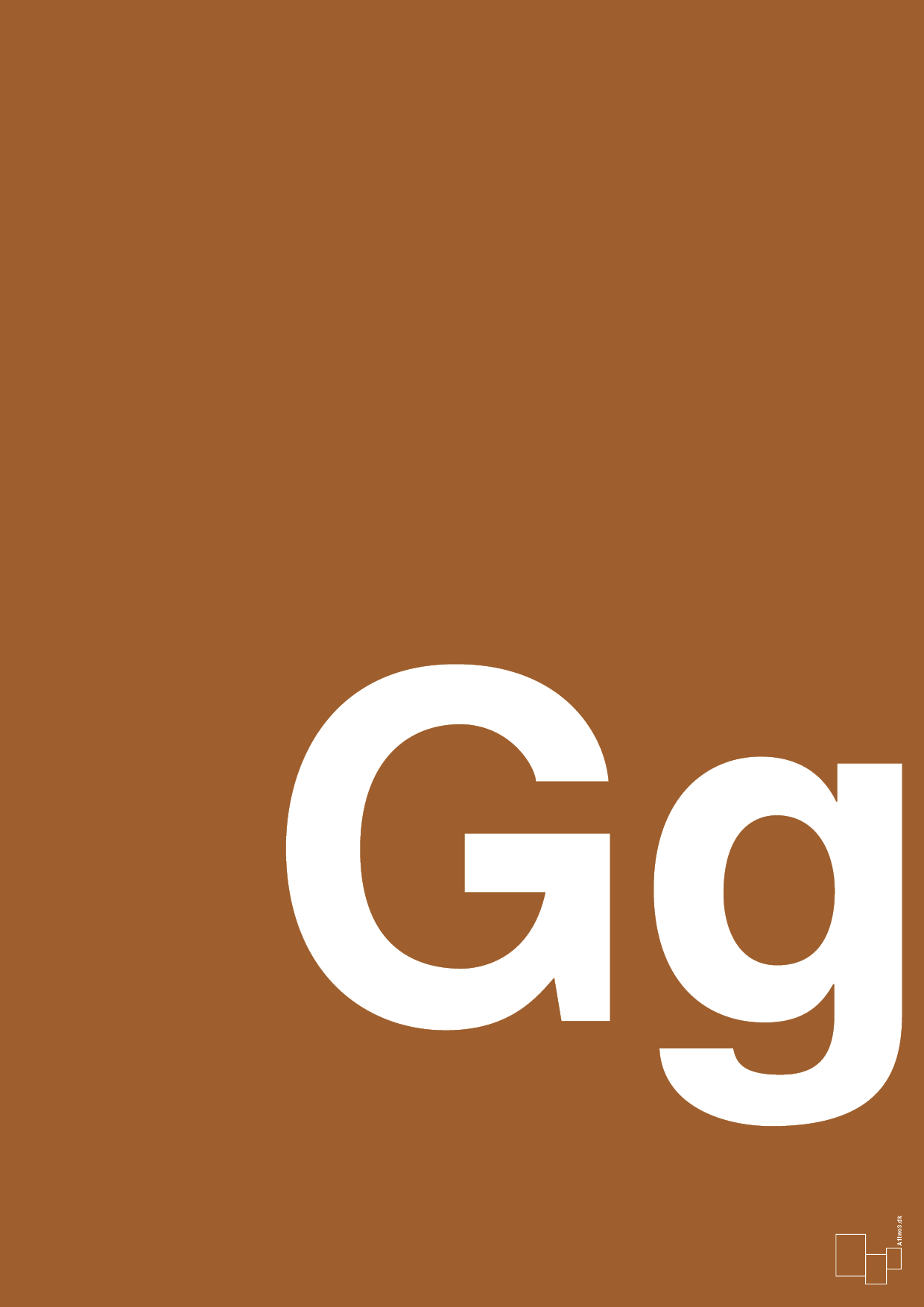 plakat: Bogstav Gg - cognac-Bogstaver-A1two3