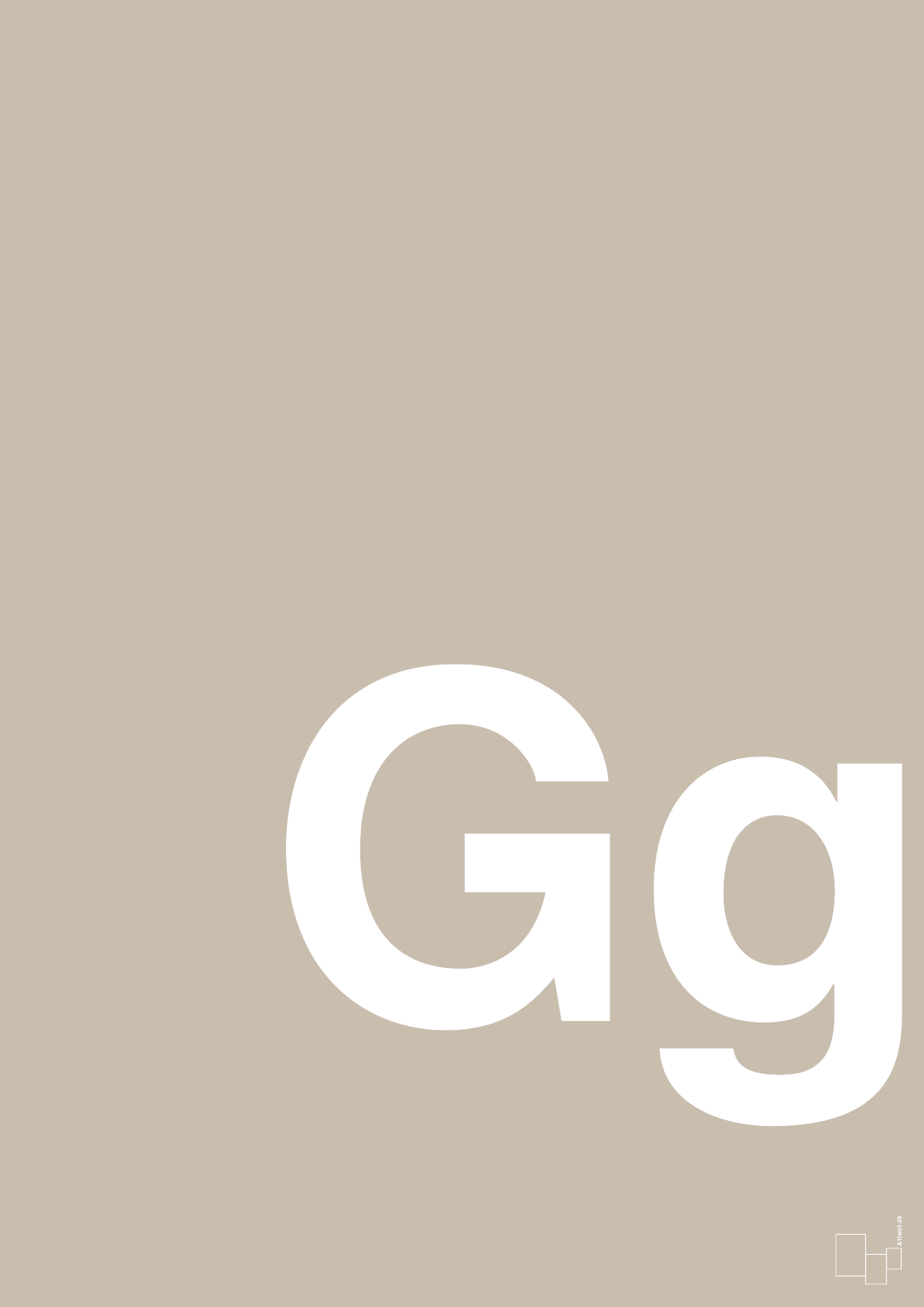 plakat: Bogstav Gg - creamy mushroom-Bogstaver-A1two3