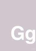 plakat: Bogstav Gg - dusty lilac-Bogstaver-A1two3