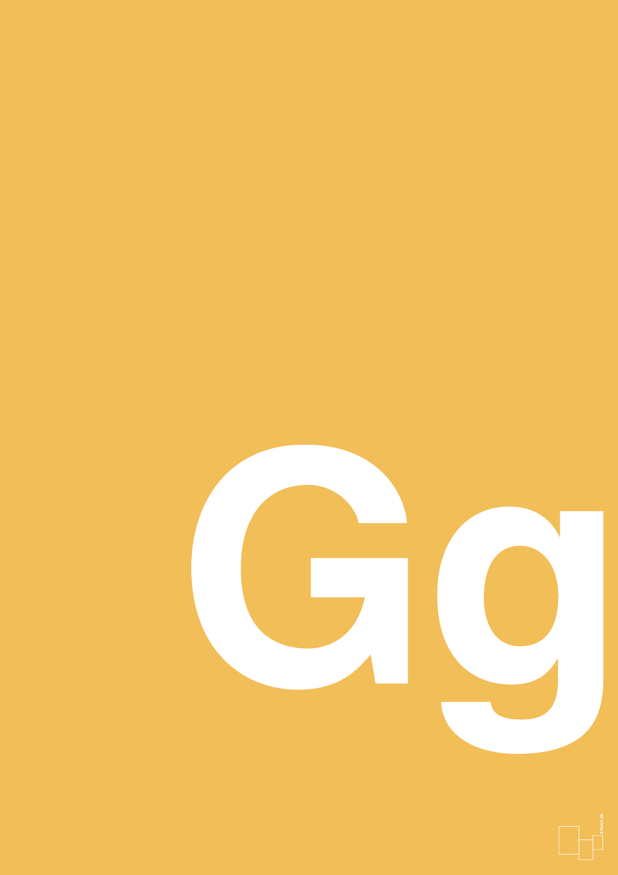 plakat: Bogstav Gg - honeycomb-Bogstaver-A1two3