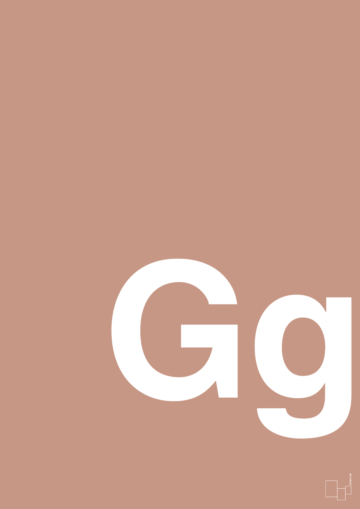 plakat: Bogstav Gg - powder-Bogstaver-A1two3