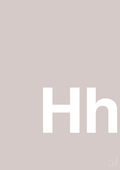 plakat: Bogstav Hh - broken beige-Bogstaver-A1two3