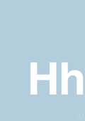 plakat: Bogstav Hh - heavenly blue-Bogstaver-A1two3