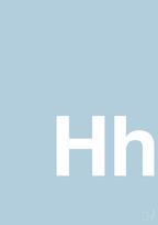 plakat: Bogstav Hh - heavenly blue-Bogstaver-A1two3