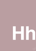 plakat: Bogstav Hh - light rose-Bogstaver-A1two3