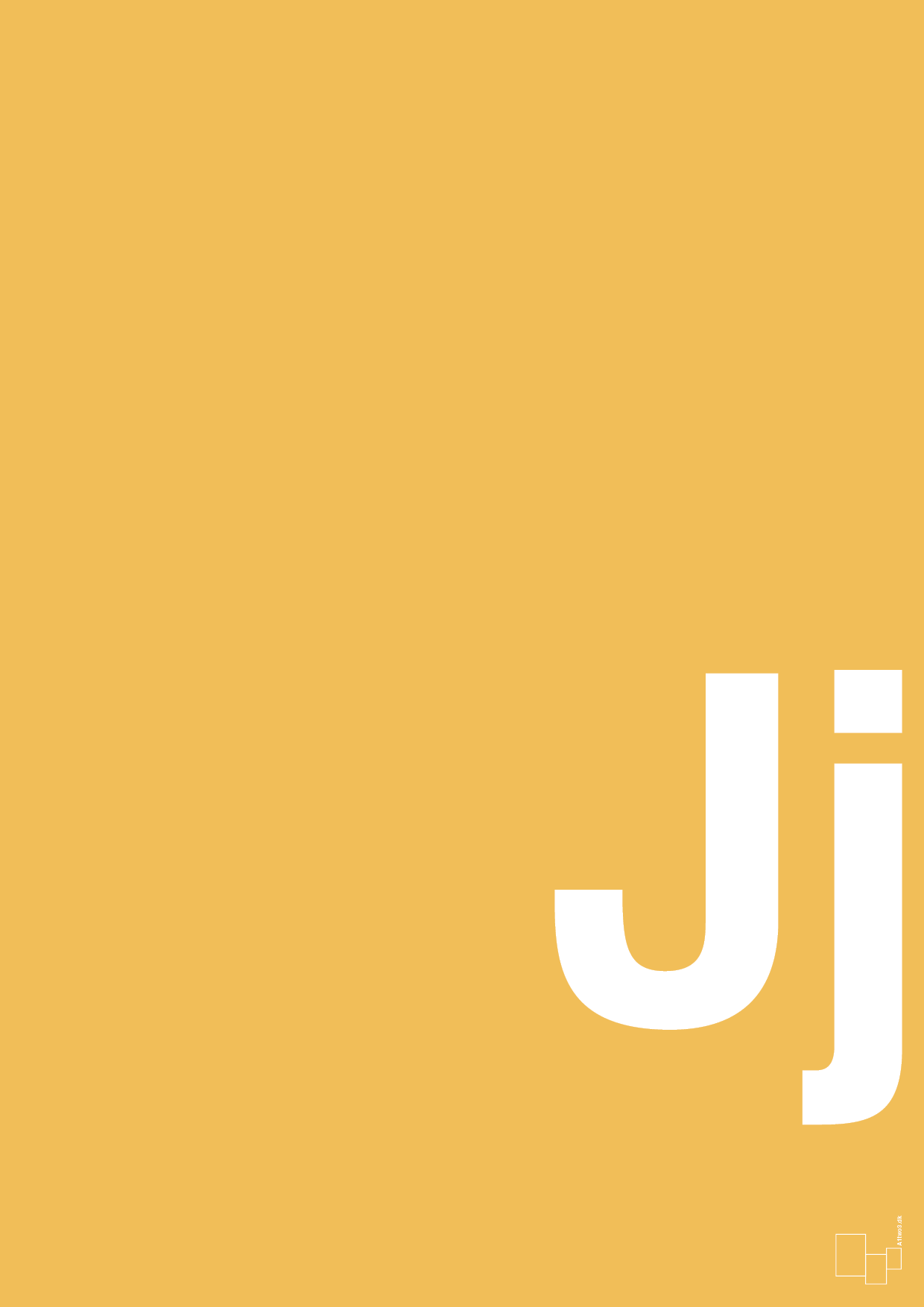 plakat: Bogstav Jj - honeycomb-Bogstaver-A1two3