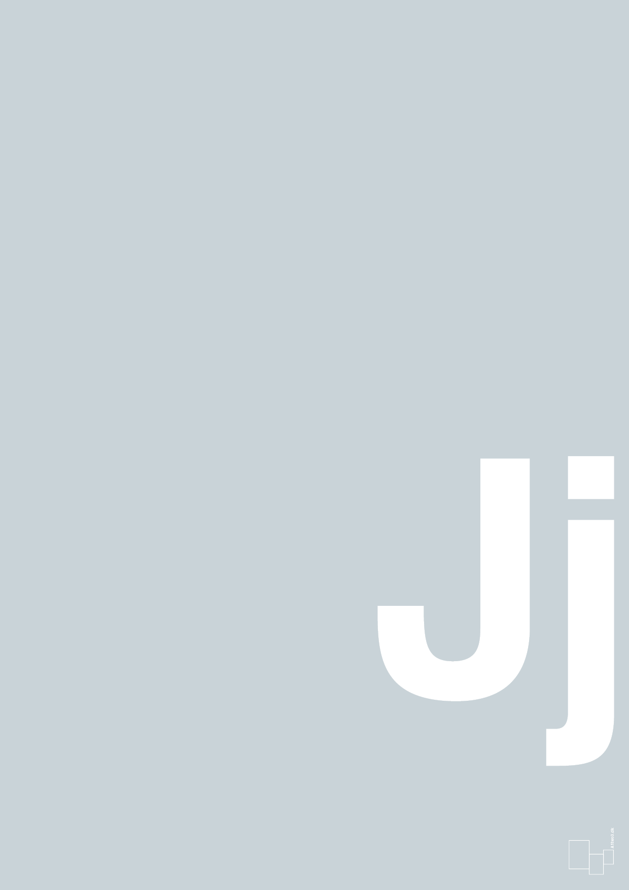plakat: Bogstav Jj - light drizzle-Bogstaver-A1two3
