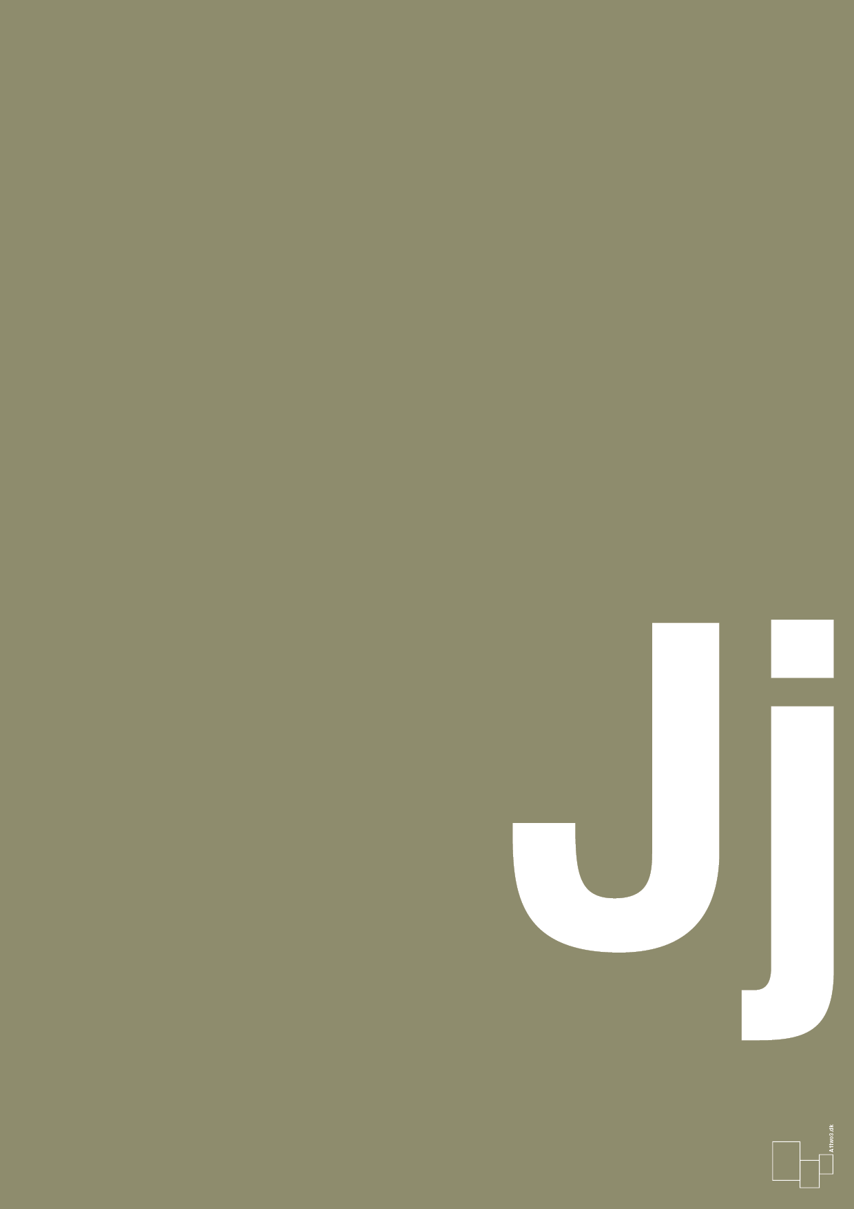 plakat: Bogstav Jj - misty forrest-Bogstaver-A1two3