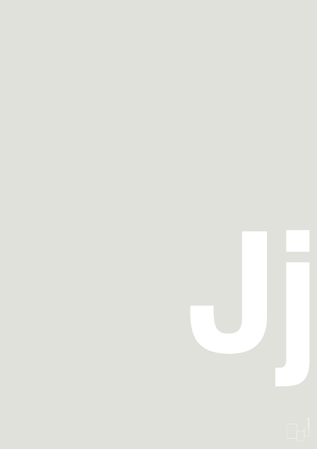 plakat: Bogstav Jj - painters white-Bogstaver-A1two3