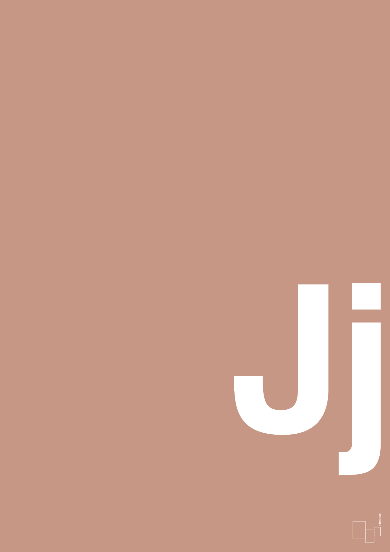 plakat: Bogstav Jj - powder-Bogstaver-A1two3