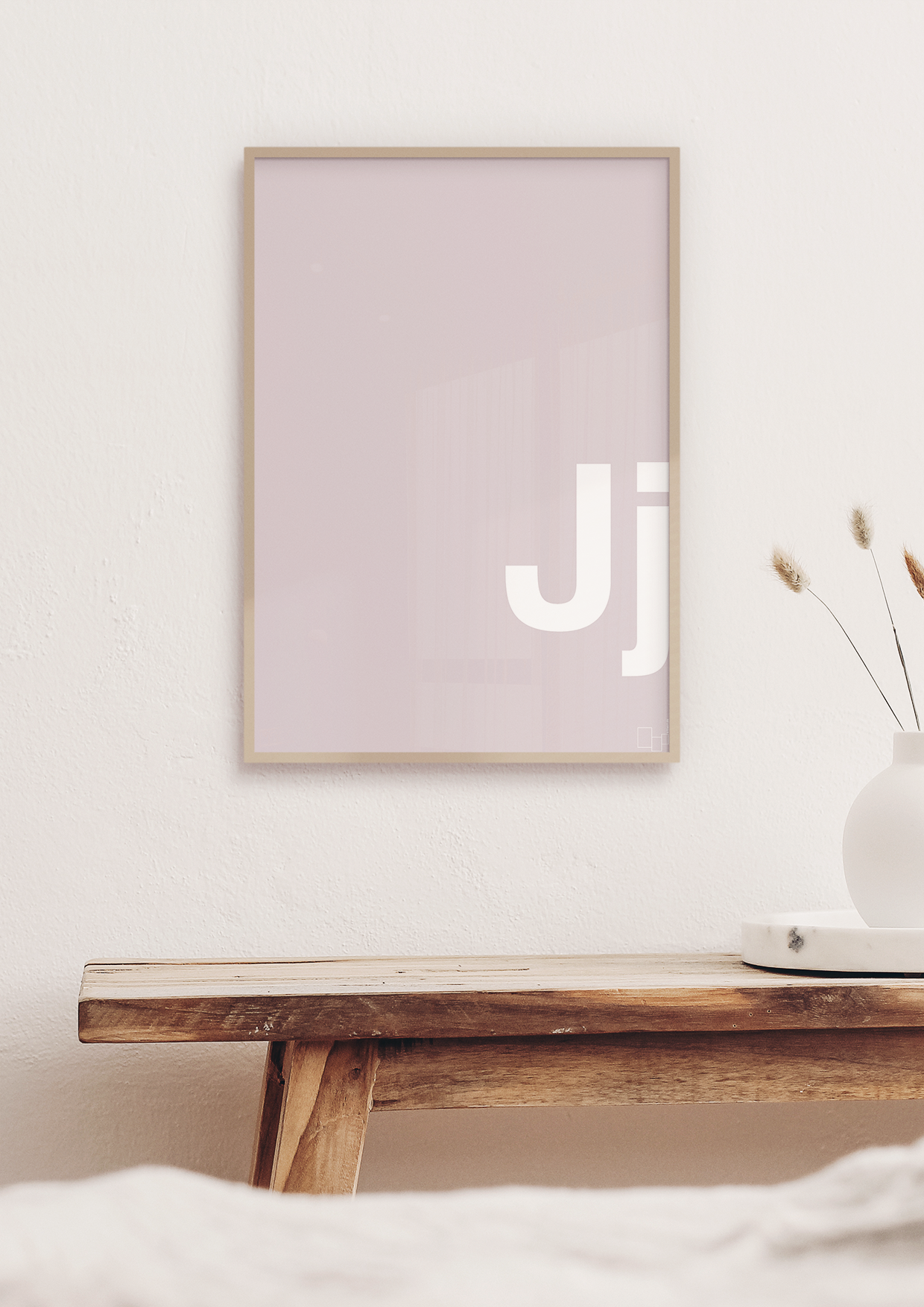 plakat: Bogstav Jj - graphic charcoal-Bogstaver-A1two3