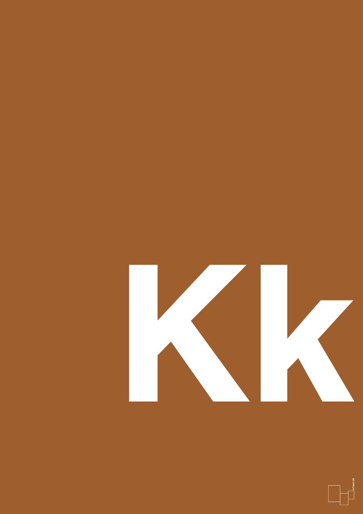 plakat: Bogstav Kk - cognac-Bogstaver-A1two3