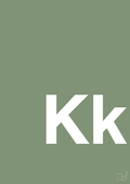 plakat: Bogstav Kk - jade-Bogstaver-A1two3
