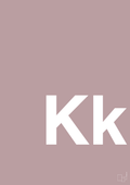plakat: Bogstav Kk - light rose-Bogstaver-A1two3