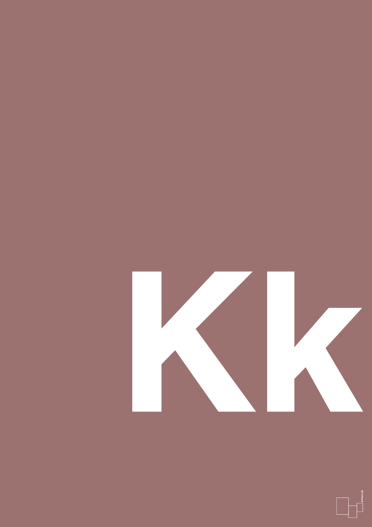 plakat: Bogstav Kk - plum-Bogstaver-A1two3