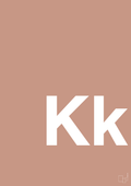 plakat: Bogstav Kk - powder-Bogstaver-A1two3