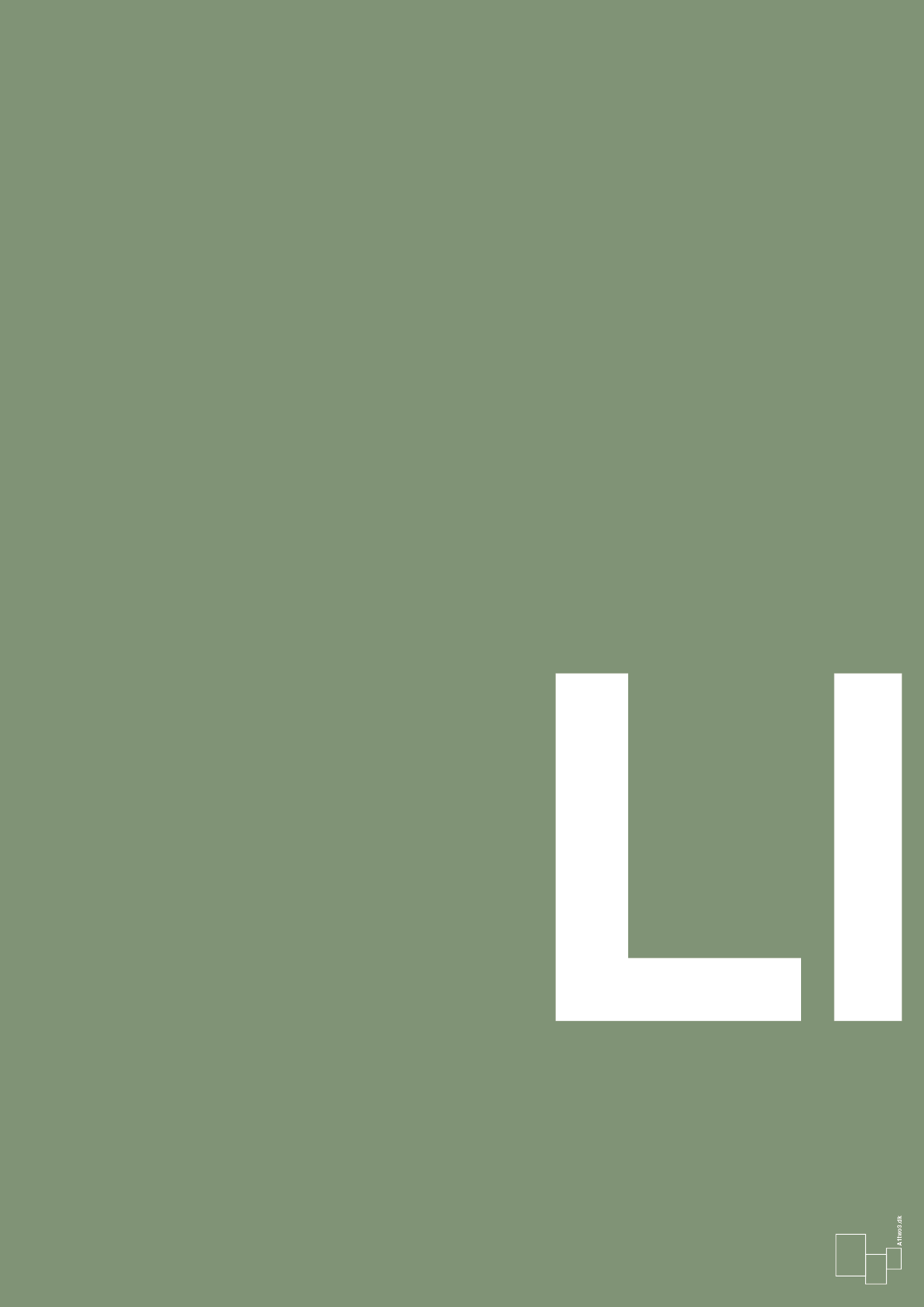 plakat: Bogstav Ll - jade-Bogstaver-A1two3