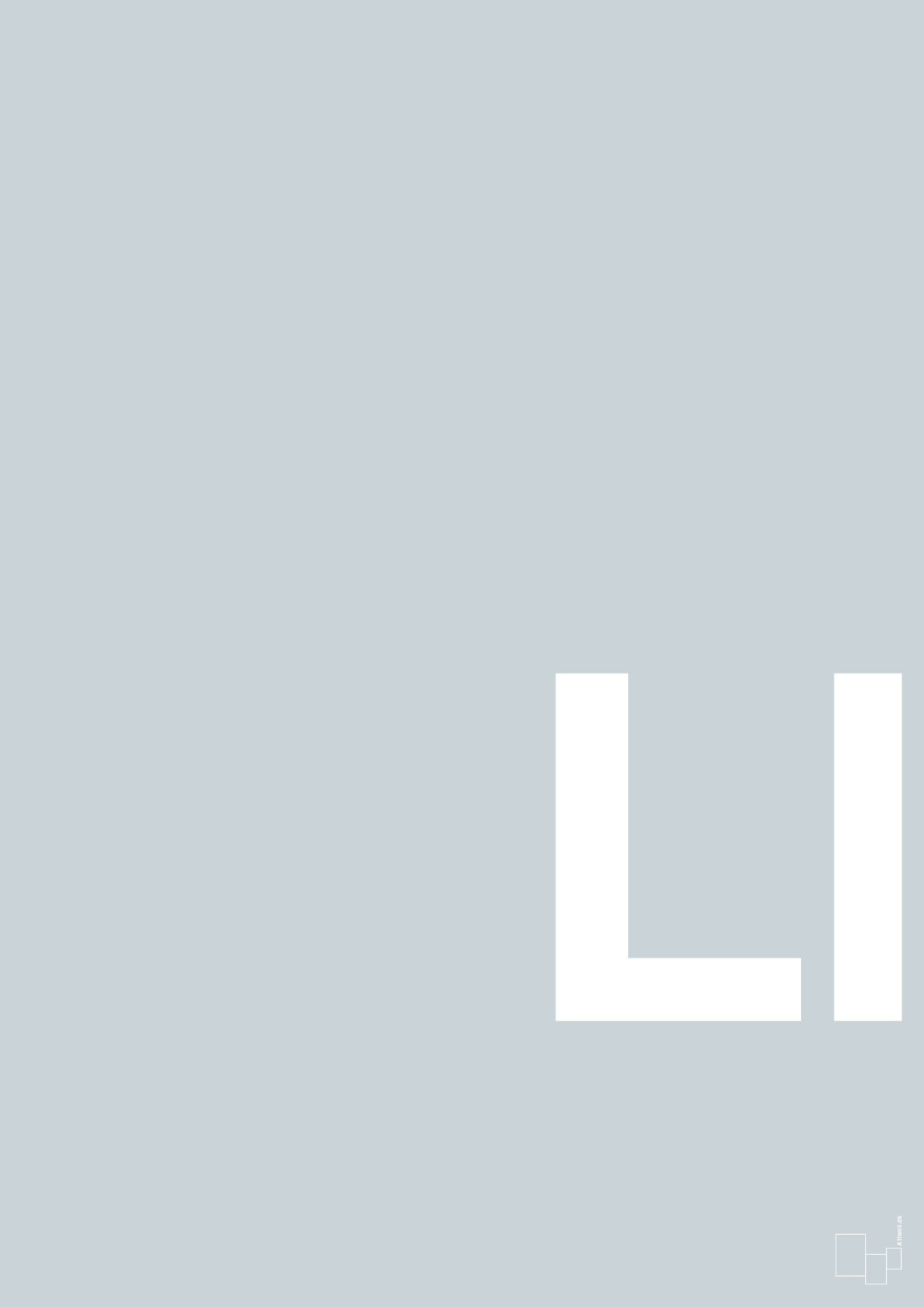 plakat: Bogstav Ll - light drizzle-Bogstaver-A1two3