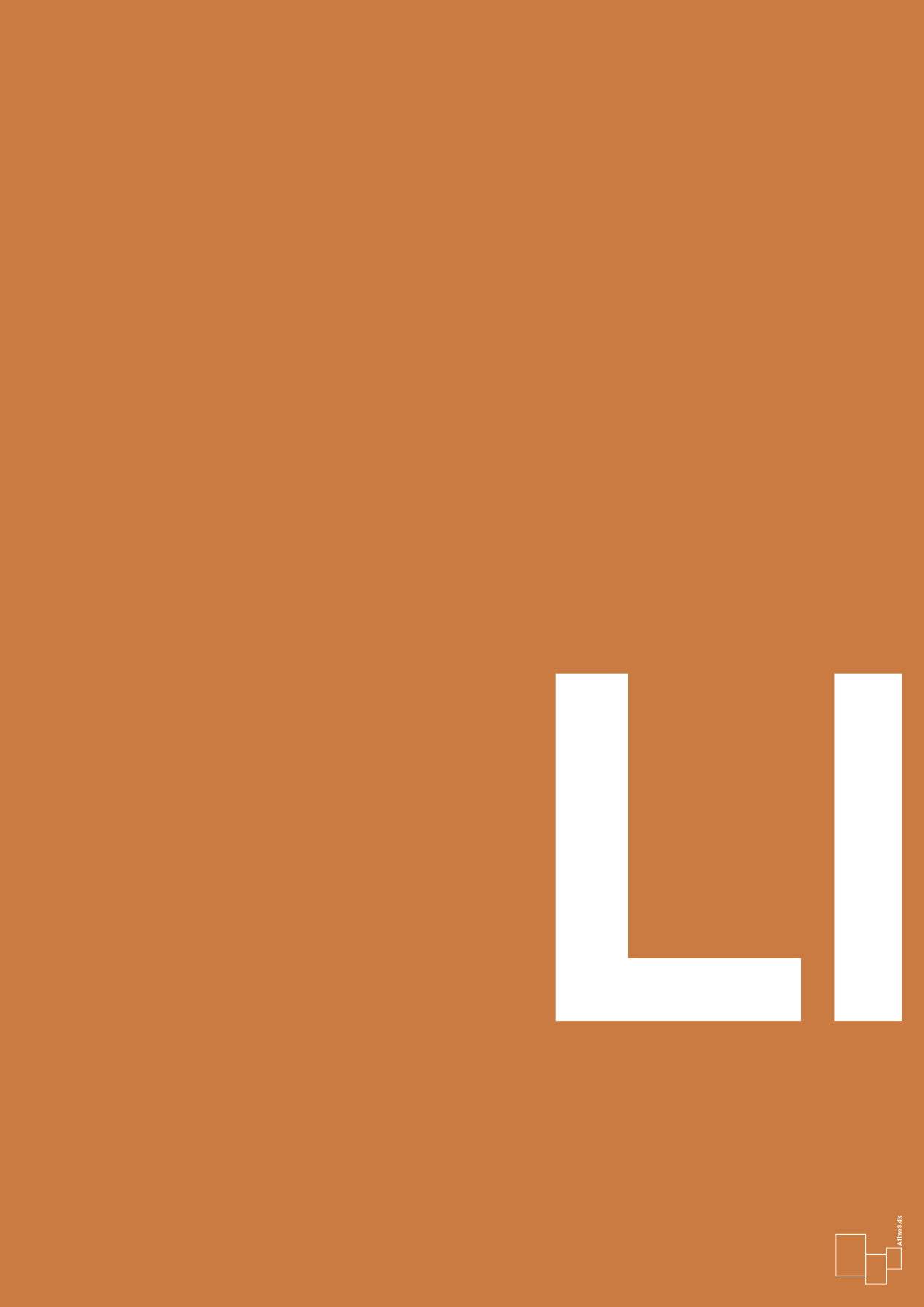 plakat: Bogstav Ll - rumba orange-Bogstaver-A1two3