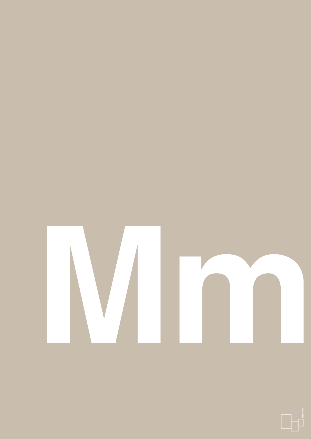 plakat: Bogstav Mm - creamy mushroom-Bogstaver-A1two3