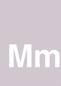 plakat: Bogstav Mm - dusty lilac-Bogstaver-A1two3