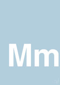 plakat: Bogstav Mm - heavenly blue-Bogstaver-A1two3