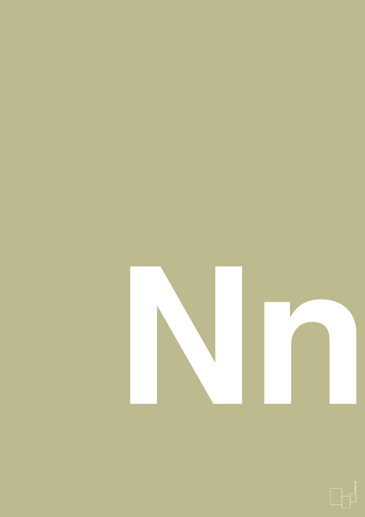 plakat: Bogstav Nn - back to nature-Bogstaver-A1two3