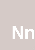 plakat: Bogstav Nn - broken beige-Bogstaver-A1two3