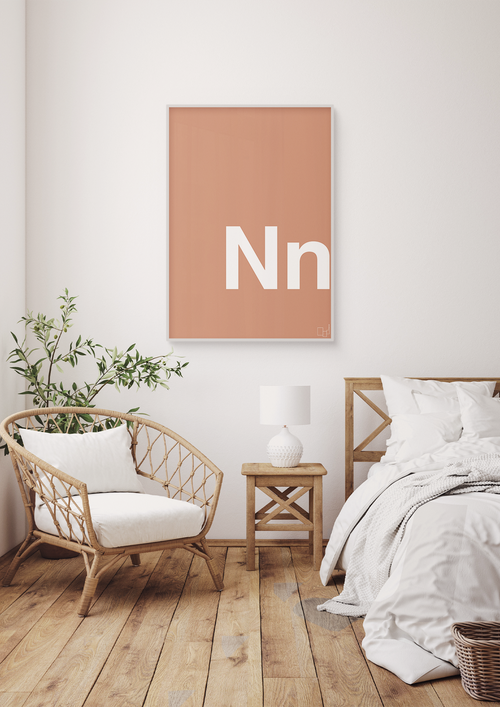 Bogstav Nn - petrol-Bogstaver-A1two3