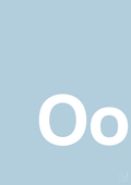 plakat: Bogstav Oo - heavenly blue-Bogstaver-A1two3