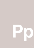 plakat: Bogstav Pp - broken beige-Bogstaver-A1two3