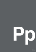plakat: Bogstav Pp - graphic charcoal-Bogstaver-A1two3