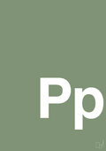 plakat: Bogstav Pp - jade-Bogstaver-A1two3