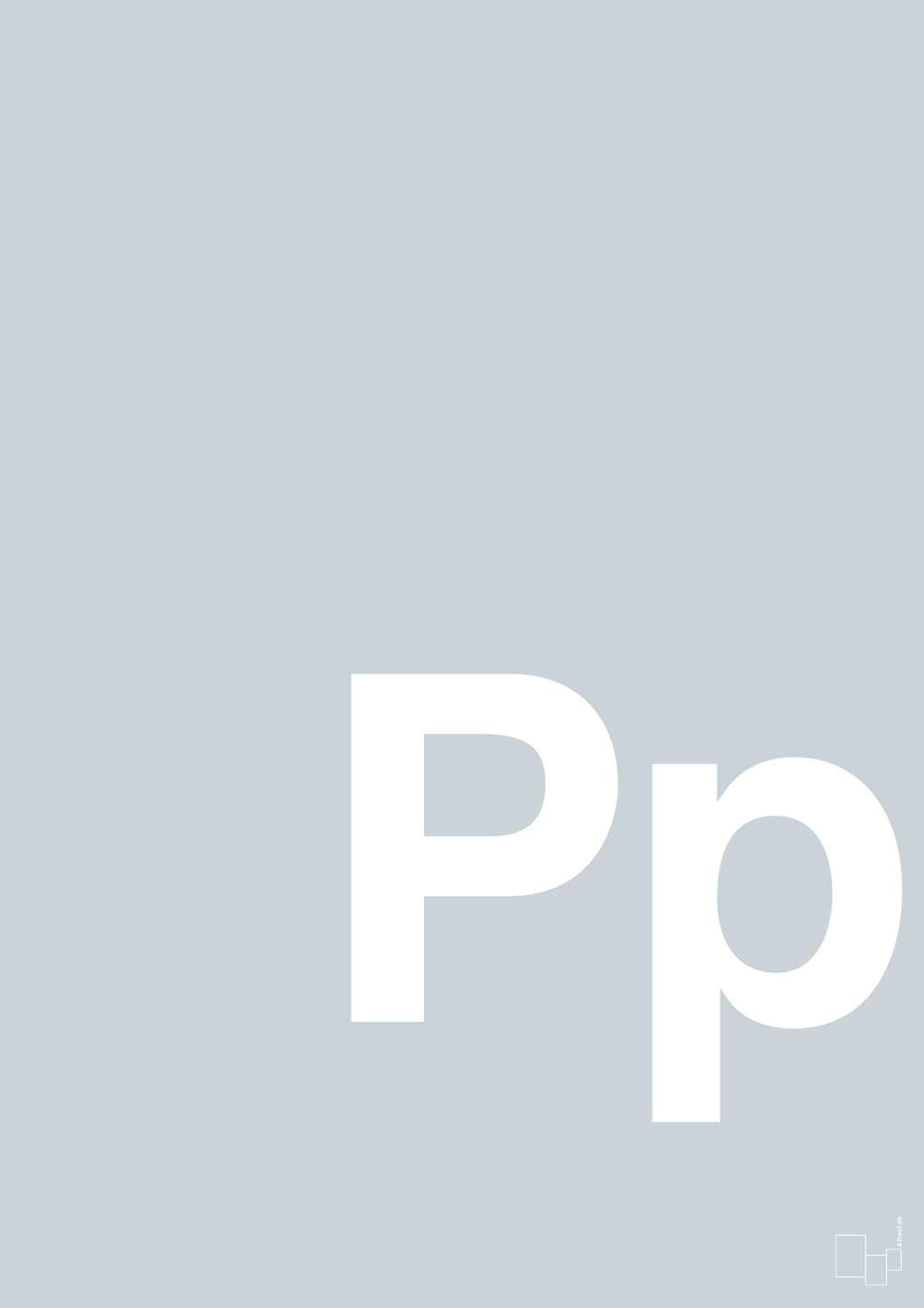 plakat: Bogstav Pp - light drizzle-Bogstaver-A1two3
