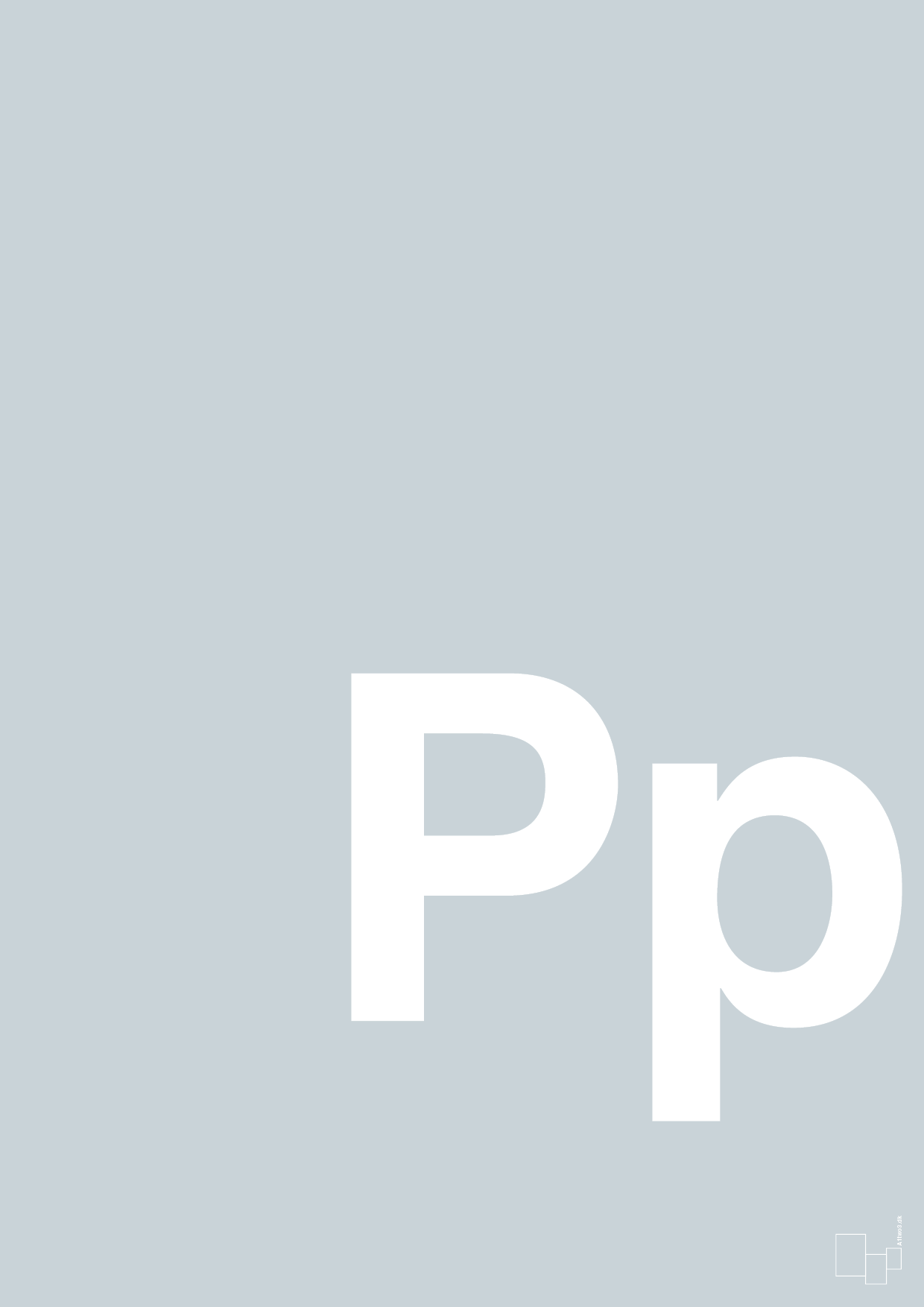 plakat: Bogstav Pp - light drizzle-Bogstaver-A1two3