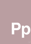 plakat: Bogstav Pp - light rose-Bogstaver-A1two3