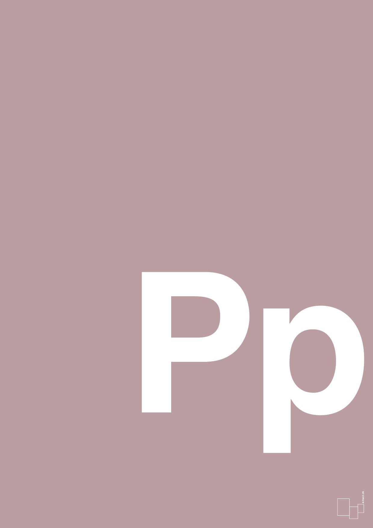 plakat: Bogstav Pp - light rose-Bogstaver-A1two3