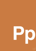 plakat: Bogstav Pp - rumba orange-Bogstaver-A1two3