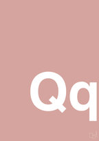plakat: Bogstav Qq - bubble shell-Bogstaver-A1two3