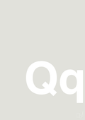 plakat: Bogstav Qq - painters white-Bogstaver-A1two3