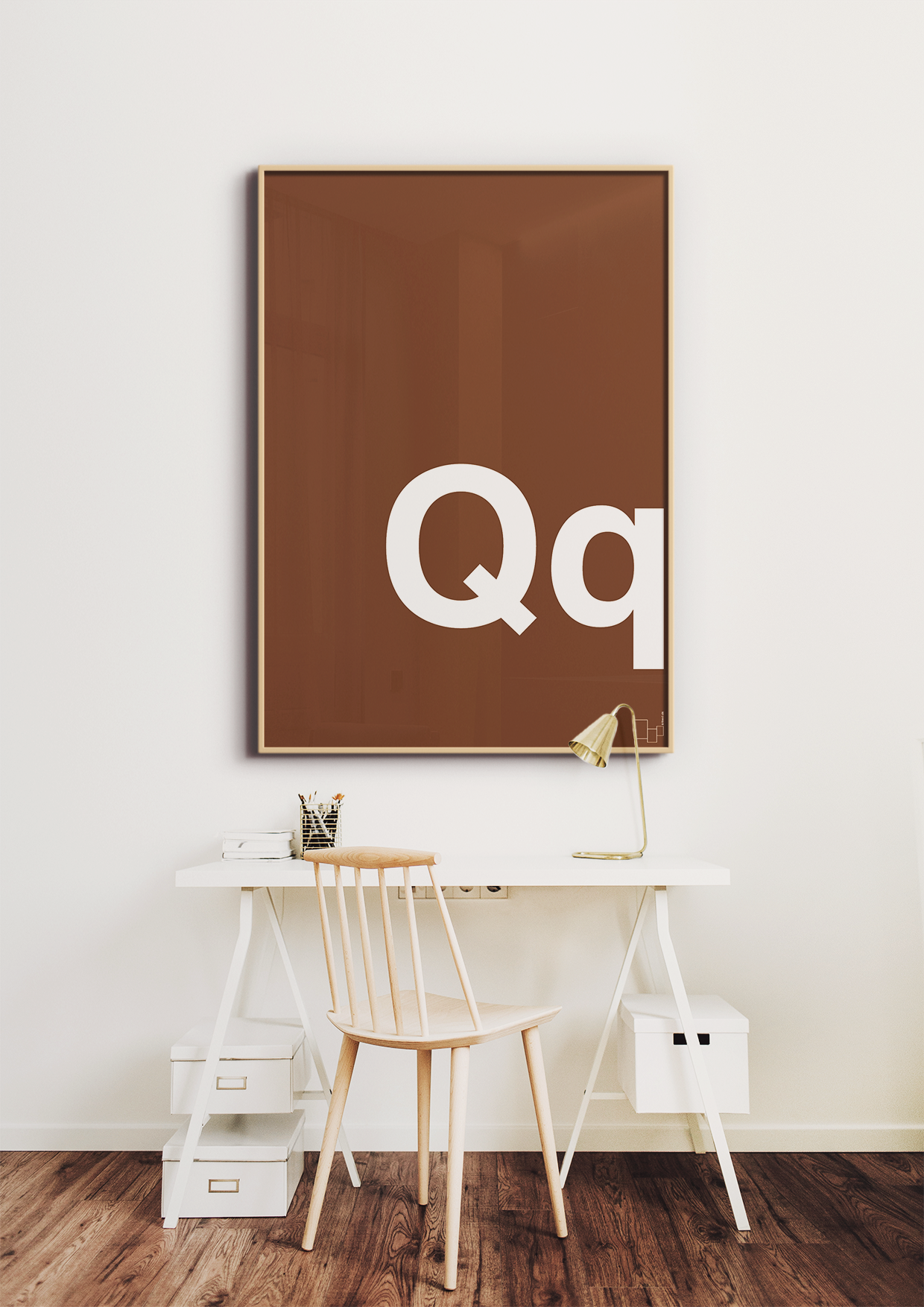 plakat: Bogstav Qq - plum-Bogstaver-A1two3