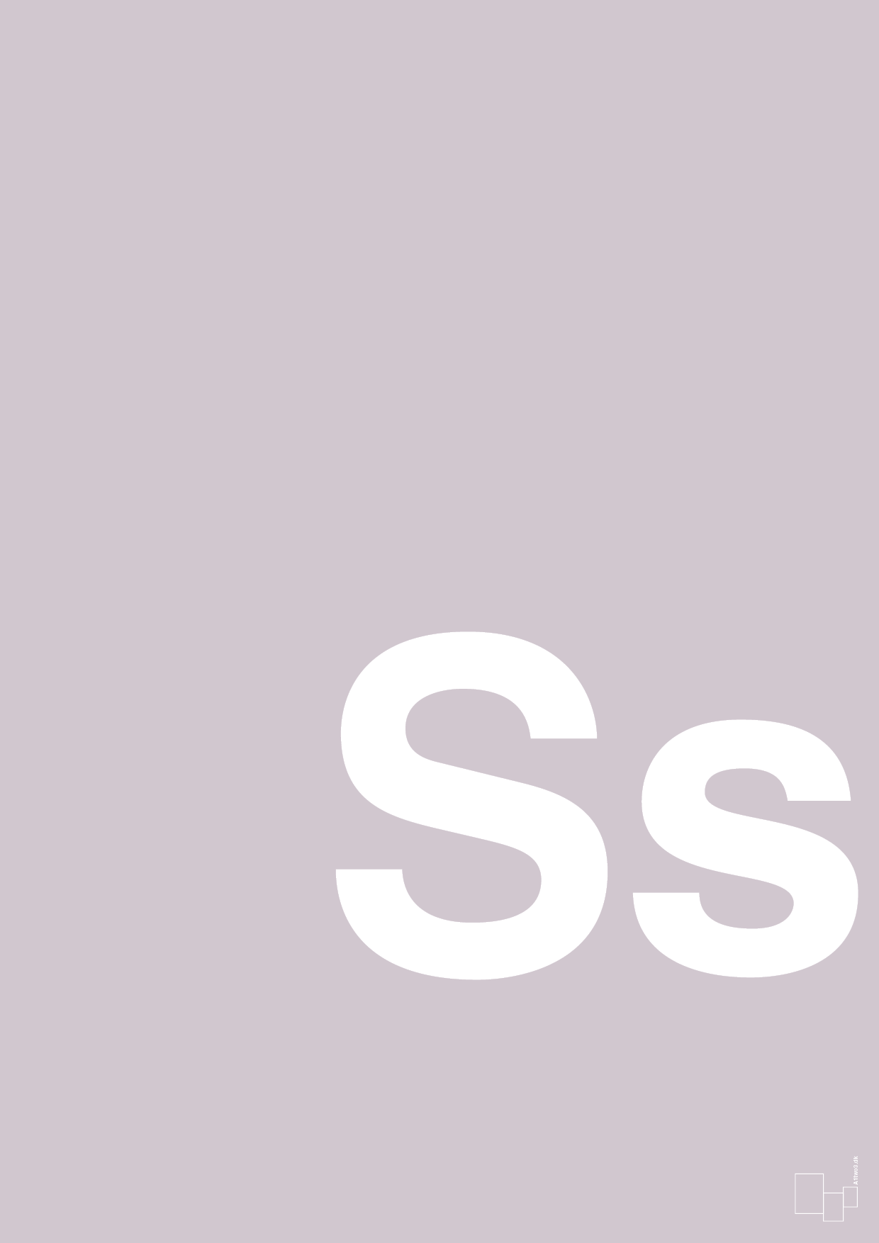 plakat: Bogstav Ss - dusty lilac-Bogstaver-A1two3