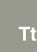 plakat: Bogstav Tt - battleship gray-Bogstaver-A1two3