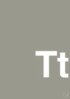 plakat: Bogstav Tt - battleship gray-Bogstaver-A1two3
