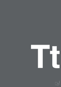 plakat: Bogstav Tt - graphic charcoal-Bogstaver-A1two3