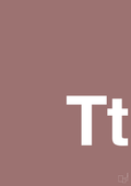 plakat: Bogstav Tt - plum-Bogstaver-A1two3