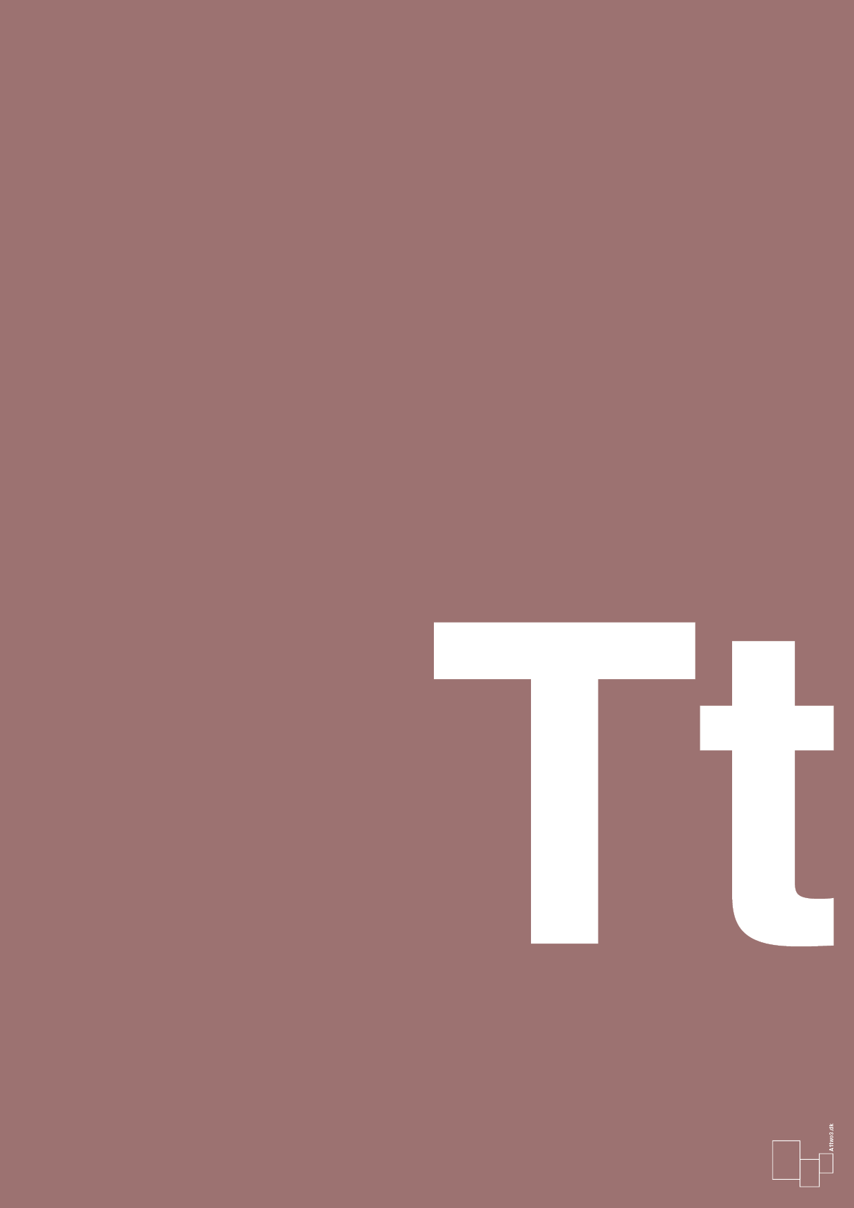 plakat: Bogstav Tt - plum-Bogstaver-A1two3