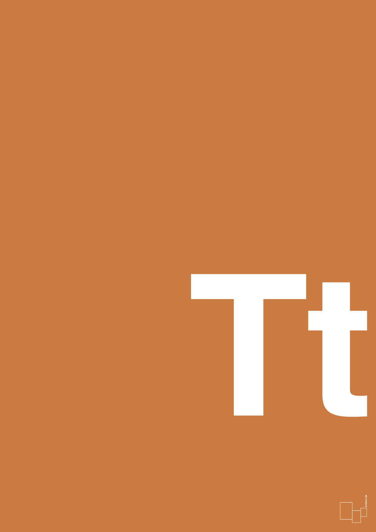 plakat: Bogstav Tt - rumba orange-Bogstaver-A1two3